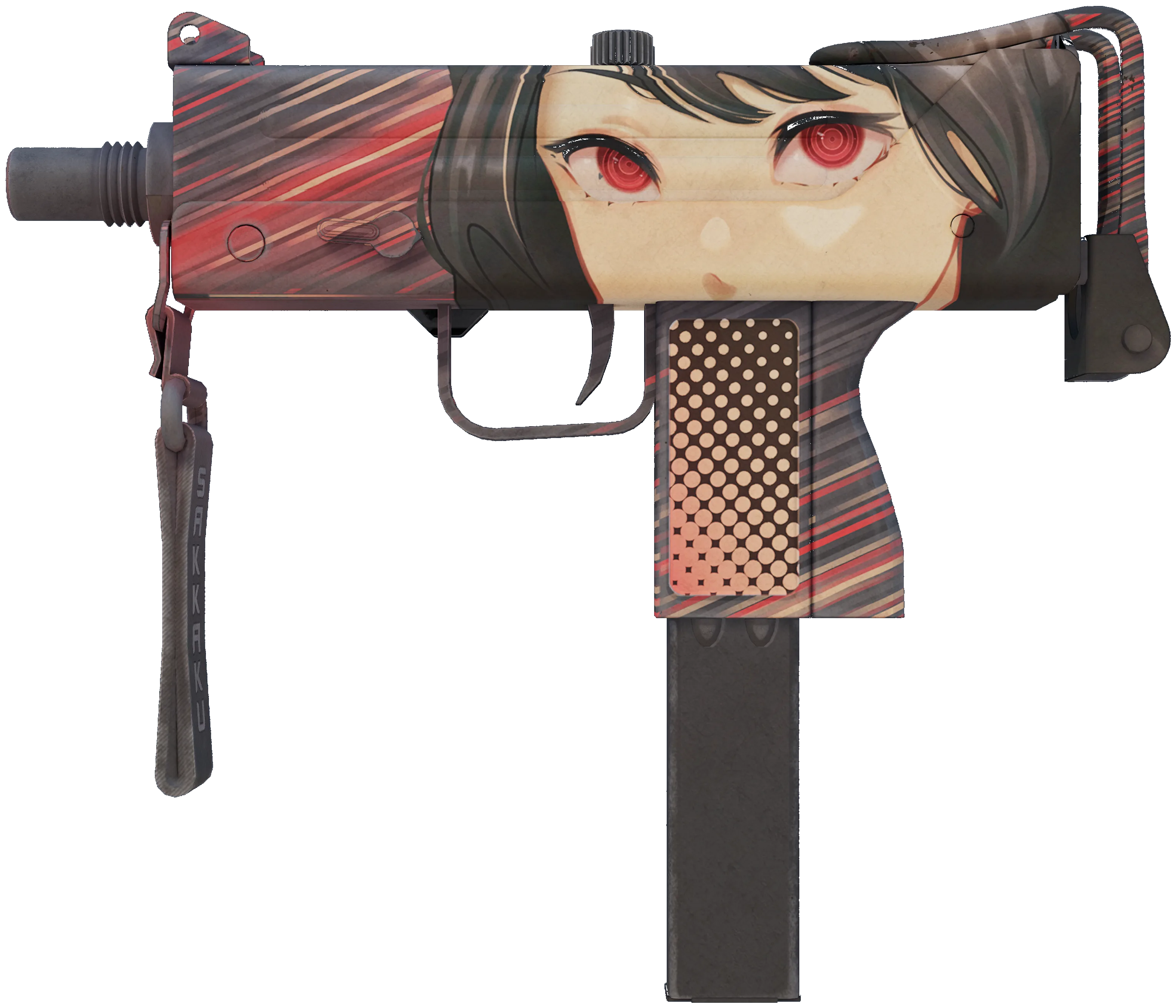 MAC-10 Sakkaku — отсылка к Шарингану из Наруто