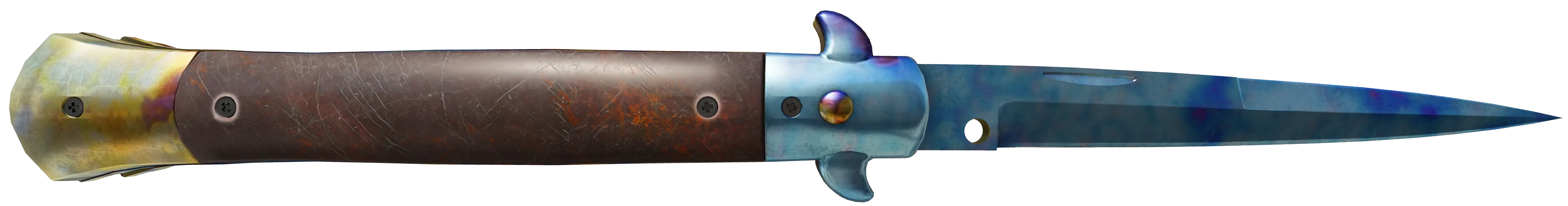 Stiletto Knife Case Hardened Blue Gem
