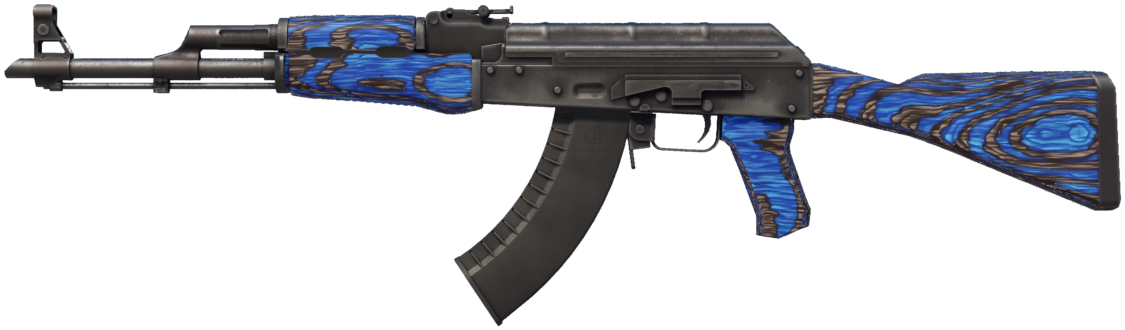 AK-47 Blue Laminate — синий глянец для крафта стикеров